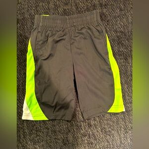 Men's Black and Green Athletic Shorts